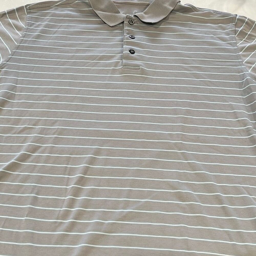 Kenneth Roberts Performance Striped Polo Mens Medium